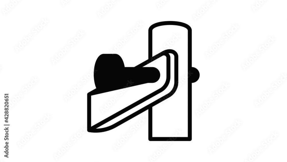 Poster scaffolding icon animation outline best object on white background