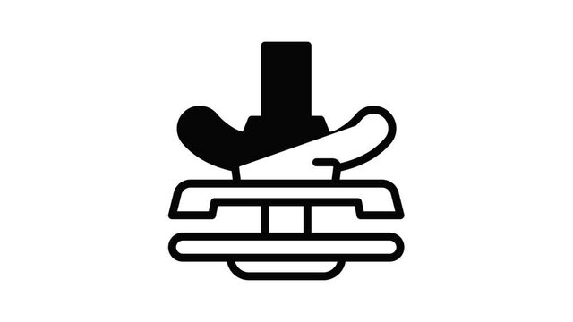 Scaffolding butterfly clamp icon animation outline best object on white background