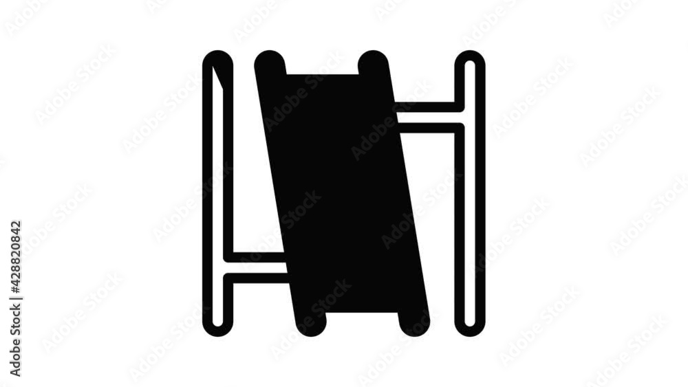 Poster scaffolding part icon animation outline best object on white background