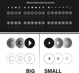 Media player icons collection