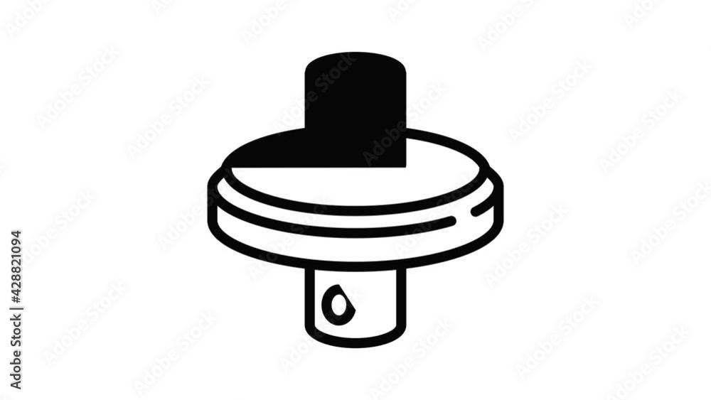 Poster scaffolding post icon animation outline best object on white background