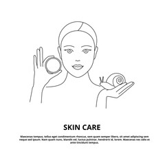 Snail moisture line vector icon