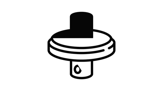 Scaffolding post icon animation outline best object on white background