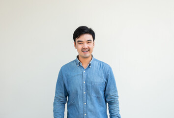 adult asian man.young male person.posing smiling laughing look excited surprised thinking positive...