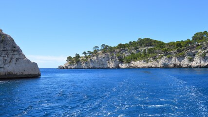 Calanques national park in France near Cassis on the meditarenean see