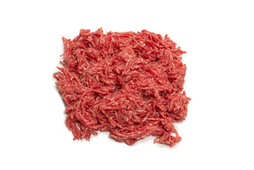 Chopped meat background. Top view.