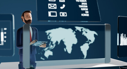 Future technology business marketing concept
