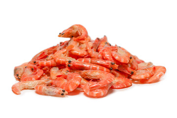 Shrimps isolated on a white background.