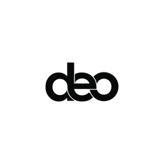 deo letter original monogram logo design