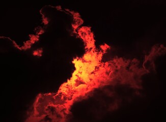 Orange and red fire flame