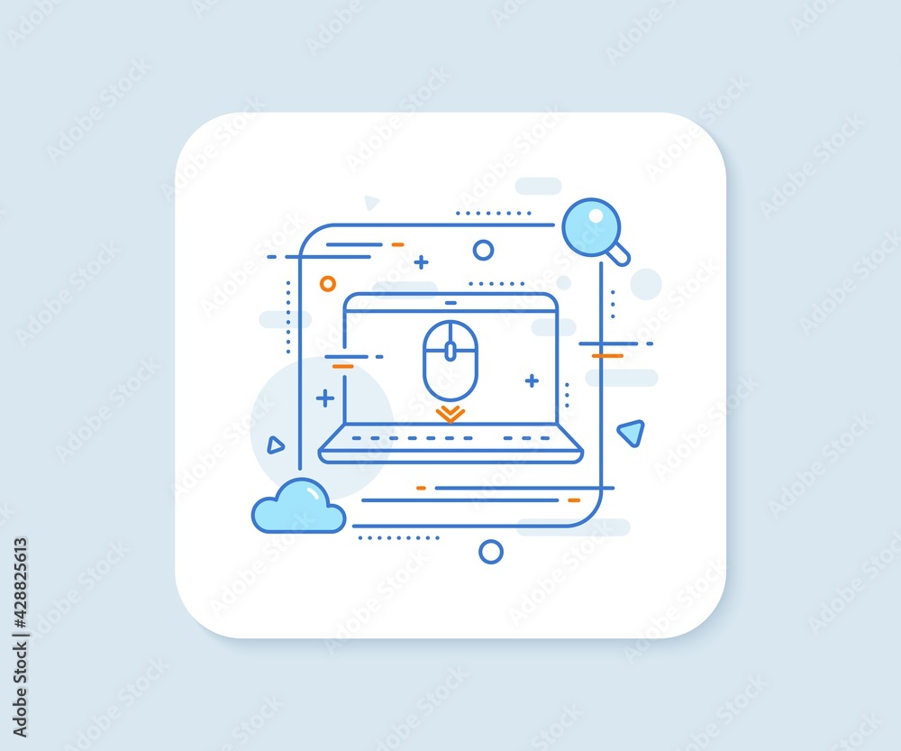 Aufkleber scroll down mouse line icon. abstract vector button. scrolling screen sign. swipe page. scroll down 
