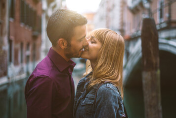 Young couple in Venice