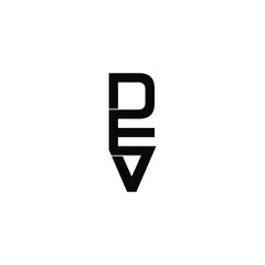 dev letter original monogram logo design