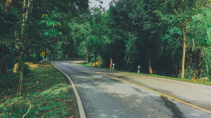 Obraz premium Travel on the mountain.