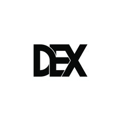 dex letter original monogram logo design
