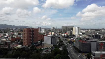 Fototapeta na wymiar Sky view from Guatemala City