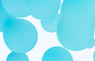 Beauty fashion backdrop with pink liquid blobs background. soap bubbles. soft pastel gradient balls.