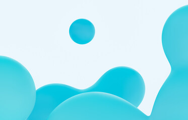 Beauty fashion backdrop with pink liquid blobs background. soap bubbles. soft pastel gradient balls.