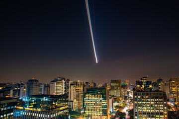 Approach for landing over Sao Paulo, Brazil
