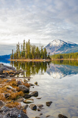 Majestic mountain lake in Canada.