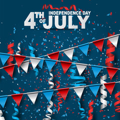 4th of July USA Independence Day celebration background.
