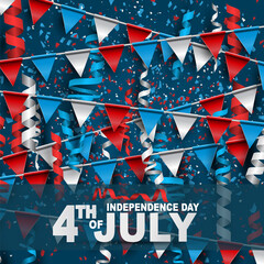 4th of July United States Independence Day celebration background.