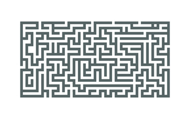 Maze top view, visualization, white background