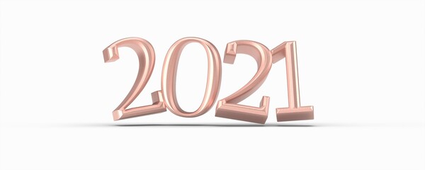 the year 2021 in 3d modern