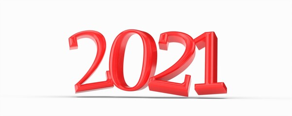 the year 2021 in 3d modern