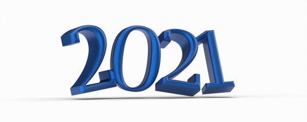 the year 2021 in 3d modern