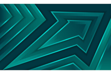 Arrows move up abstract vector background. Green gradient colors with 3d papercut style. Suit for presentation design with modern corporate and business concept.