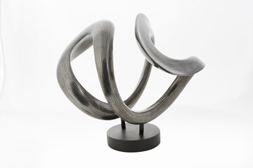 Modern shape vase sculpture isolated on white background