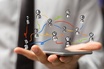 organization chart team concept networking