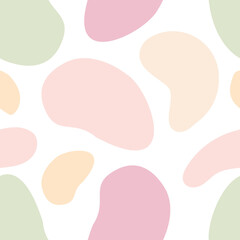 Abstract delicate camouflage seamless pattern. a pattern with shapes, spots, and ovals in beige and pink tones. Vector illustration. Design of packaging, fabrics, textiles, wallpaper, clothing design