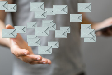 Network Communications with email symbol.