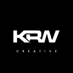 Obraz premium KRW Letter Initial Logo Design Template Vector Illustration
