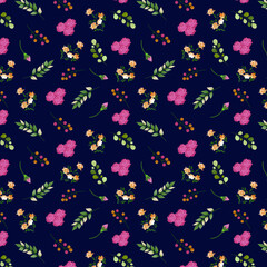 Floral repeat pattern design for fabric