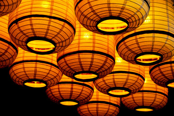 Japanese lanterns taken in bright for a beautiful background.