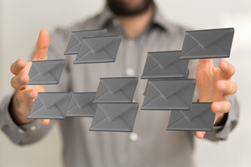 Network Communications with email symbol.