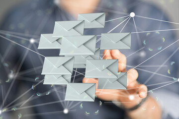 Email Technology Concept with icons symbol