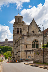 Fototapeta na wymiar The Saint-Sulpice Church is a Catholic parish church of gothic in style, in Pierrefonds, France