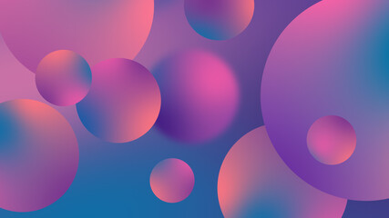 Abstract balls geometric gradient color background.For graphic design. 3d render illustration.