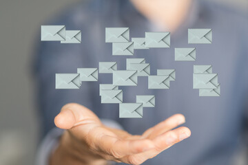 Email Technology Concept with icons symbol