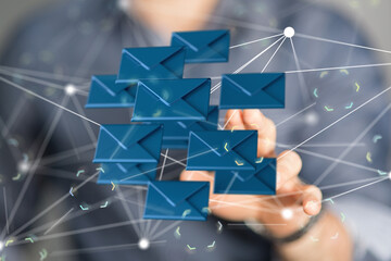 Email Technology Concept with icons symbol