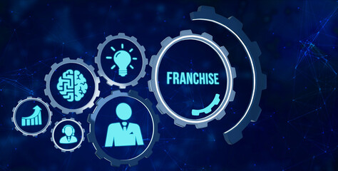 Internet, business, Technology and network concept. Franchise concept.
