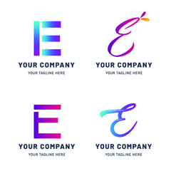 Collection of E Logo Template