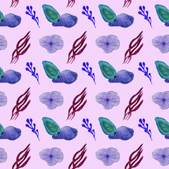 Sea Shells Seamless Pattern