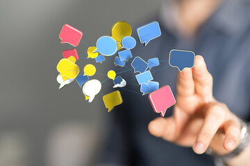 communication paper speak bubble digital