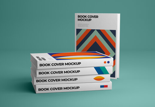 Vertical Book Hardcover Mockup