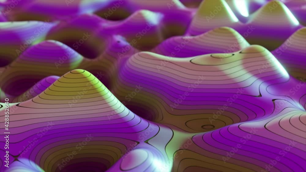 Poster abstract background of topographic map concept. contour map stripes. valleys and mountains. geograph